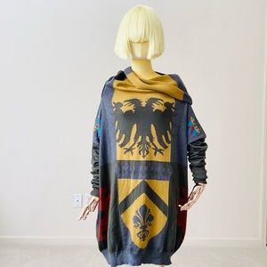 Stella McCartney Multi-Color Cowl Neck Sweater Tunic